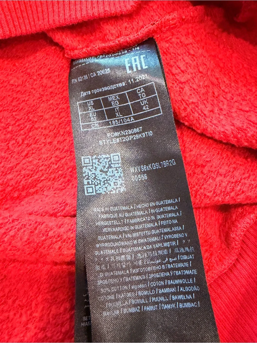 Guess Red Allover Logo Pullover Sweatshirt